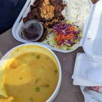 BBQ vermicelli and curry #Veganuary at Anna's Vegan Cafe in Sacramento