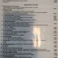 Veg menu at Da Lat in Leipzig