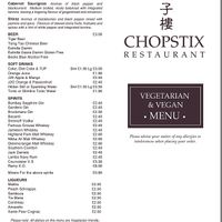 Separate menu at Chopstix in Nantwich