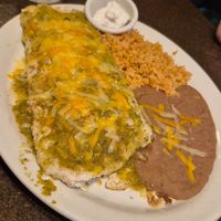 Chimichanga with verde sauce at El Tipico in Toledo