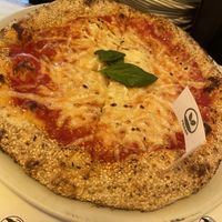 La Regina pizza with vegan cheese  at Mister Pizza - Via Pietrapiana in Florence