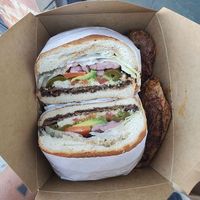 Milanesa (Vegan) Torta combo at Delicias Bakery in Los Angeles