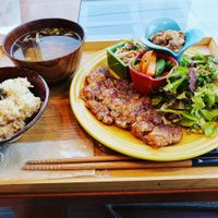 Fried vegan plate at Raku Robi Kitchen in Naha