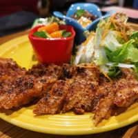 Set menu vege chicken at Raku Robi Kitchen in Naha