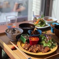 Lunch set menu "chicken" at Raku Robi Kitchen in Naha