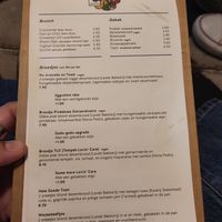 Menu juli 2023 at Koffie Leute Brauhaus in Utrecht