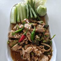spicy chicken at Suan Eakaparp Vegetarian - สวนเอกภาพ อาหารเจ素食餐廳 in Pattaya