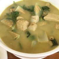 Green curry  at Suan Eakaparp Vegetarian - สวนเอกภาพ อาหารเจ素食餐廳 in Pattaya