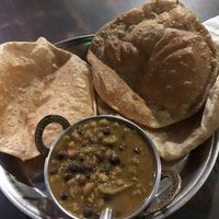 Puri set  at Spice Nepal in Pokhara
