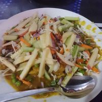 Super huge samosa chat at Spice Nepal in Pokhara