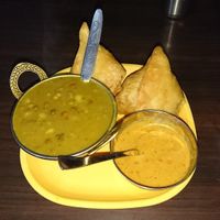 Samosa meal at Spice Nepal in Pokhara