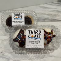 Cupcakes - Cherry Sundae and Vanilla choc chip  at Third Coast Bakery in Traverse City