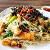 signature Xinghua vegan fried bee hoon at New Fut Kai Vegetarian 新佛界素食 in Central Singapore