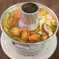 Vegan Option for White Tom Yum Charcoal Hotpot  at New Fut Kai Vegetarian 新佛界素食 in Central Singapore