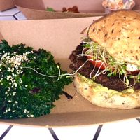 Heart beet burger at goodbeet in Ocean City