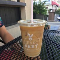 Cold brew with soymilk at goodbeet in Ocean City