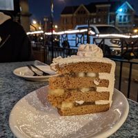 Seasonal special of apple spice cake at Betty's in Buffalo