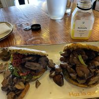 Arepas de hongo y jugo   at Vitali in Panama City