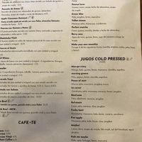 The menu  at Vitali in Panama City
