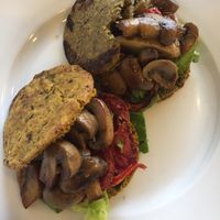 Arepas vegan. Super tasty but a little chewy $11 at Vitali in Panama City