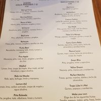 Menu4 at Vitali in Panama City