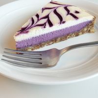 Blueberry cheesecake. The coconut taste was too strong though  at Vitali in Panama City