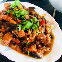 Eggplant at Cafe Panorama in Mestia