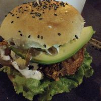 Portobello burger at Cafe Mutin in Geneva