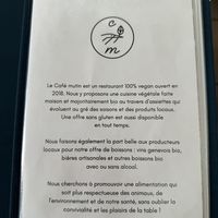100% vegan cafe since 2018  at Cafe Mutin in Geneva