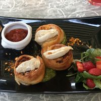 Delicious variations of tomatoes  at Cafe Mutin in Geneva