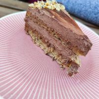 Nougat cake at Ausnahmsweise in Vienna