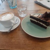 Chocolate cake & Cappuccino at Ausnahmsweise in Vienna