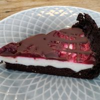 Chocolate berry cheesecake at Ausnahmsweise in Vienna