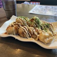 vegan takoyaki!!!!!!  at Matsuri in Osaka