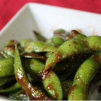 Grilled soybeans!! Enjoy the soybean matches with soy sauce!! at Matsuri in Osaka