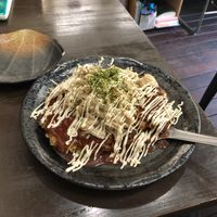Vegan okonomiyaki  at Matsuri in Osaka