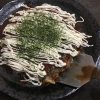 Okonomiyaki  at Matsuri in Osaka