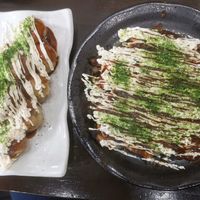 Vegan tokoyaki and Okonomoyaki at Matsuri in Osaka