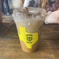 Latte with almond milk  at The Buzz Mill in Austin