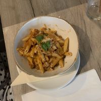 Children size noodles with Bolognese sauce  at Manna 68 in Gdansk