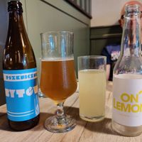 Beer and On Lemon at Manna 68 in Gdansk