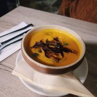 thai pumpkin soup #Veganuary at Manna 68 in Gdansk
