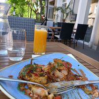 cauliflower steak with hummus at Manna 68 in Gdansk