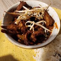 Vegan duck up close at Manna 68 in Gdansk