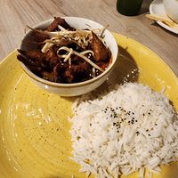 Vegan duck dish at Manna 68 in Gdansk