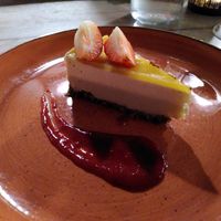 Lemon cheesecake at Manna 68 in Gdansk