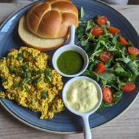 Scrambled tofu at Manna 68 in Gdansk
