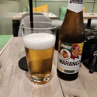 Lager made by a regional brewery, with mango and papaya juices at Manna 68 in Gdansk