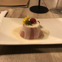 Raspberry panne cotta   at Manna 68 in Gdansk