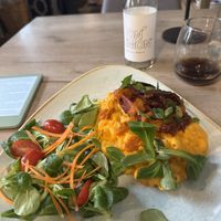 Cauliflower waffels with Mac&Cheese  at Manna 68 in Gdansk